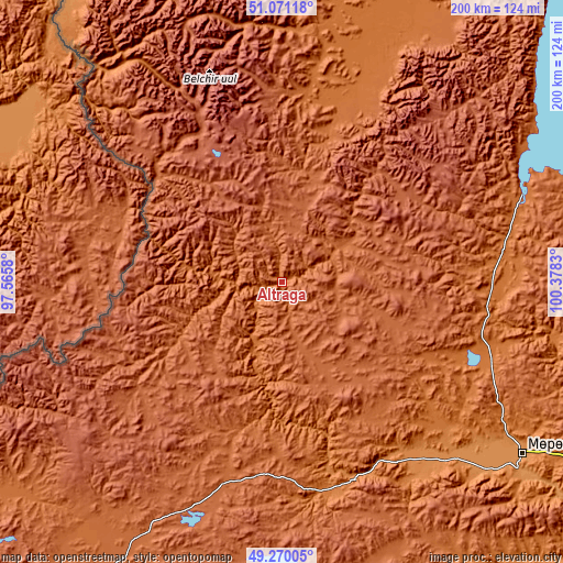 Topographic map of Altraga