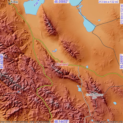 Topographic map of Altanteel