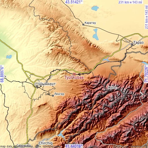 Topographic map of Tyul’kubas