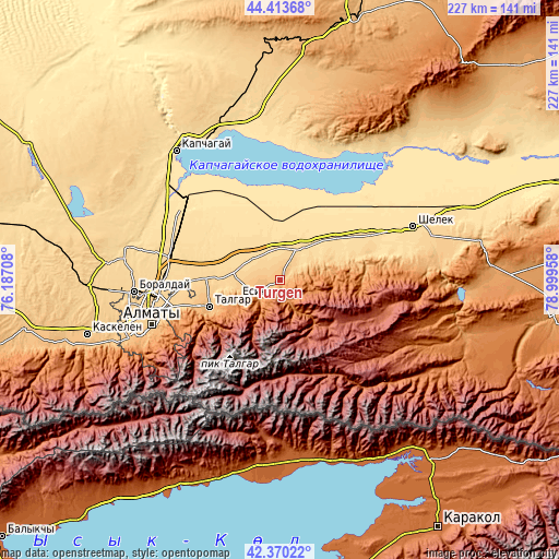 Topographic map of Turgen