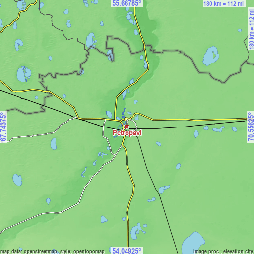 Topographic map of Petropavl