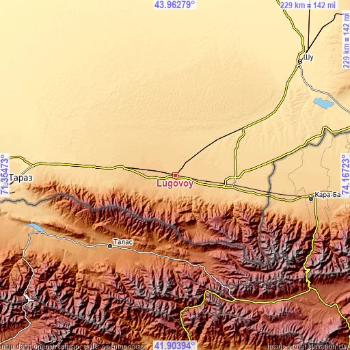 Topographic map of Lugovoy