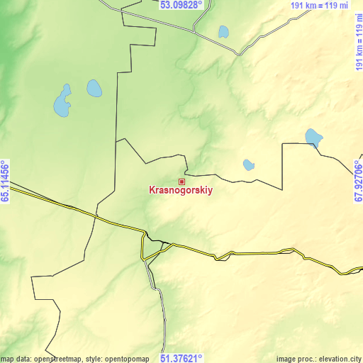 Topographic map of Krasnogorskiy