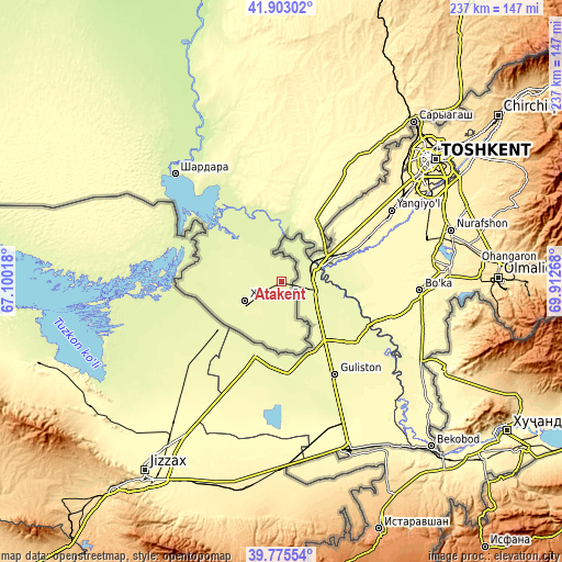 Topographic map of Atakent