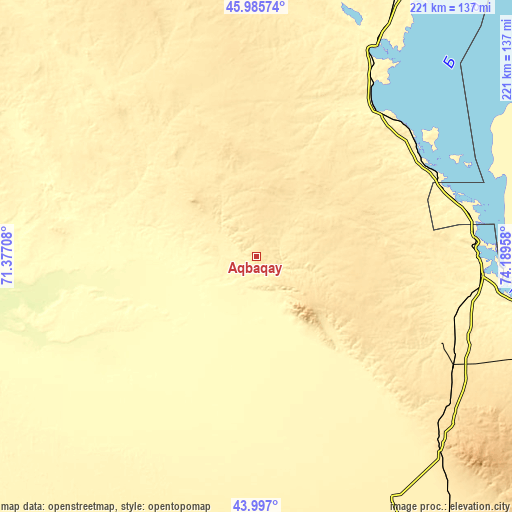 Topographic map of Aqbaqay