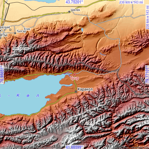 Topographic map of Tyup