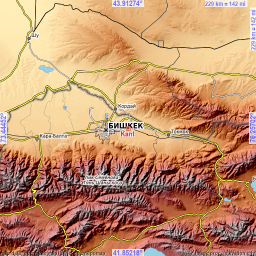 Topographic map of Kant