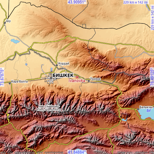 Topographic map of Ivanovka