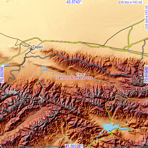 Topographic map of Ivanovo-Alekseyevka