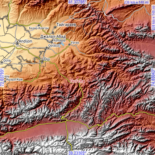 Topographic map of Gul’cha