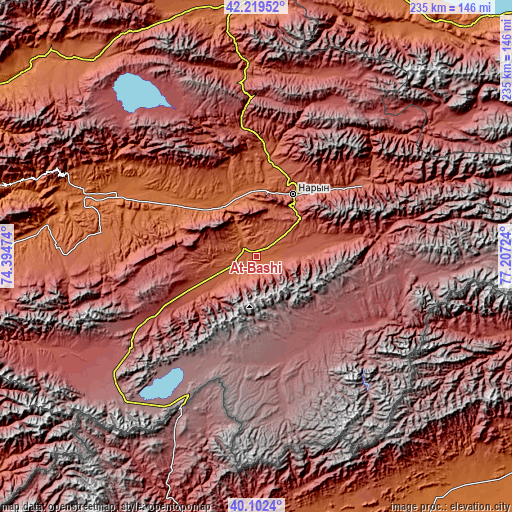 Topographic map of At-Bashi
