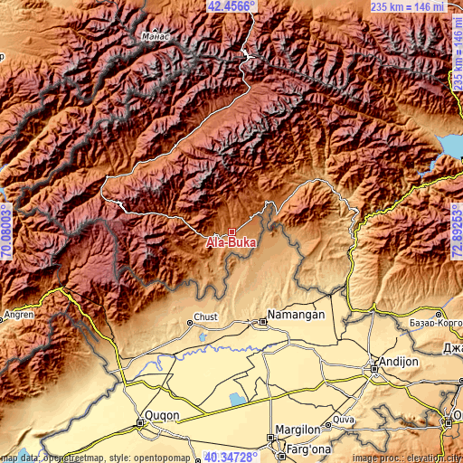 Topographic map of Ala-Buka