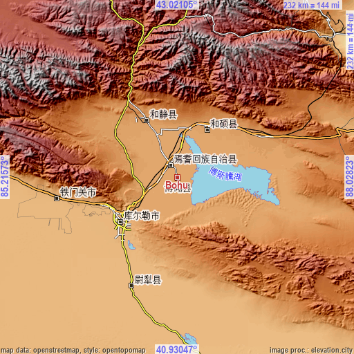 Topographic map of Bohu