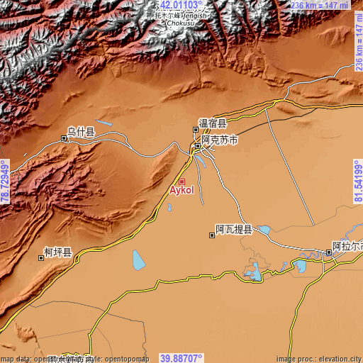 Topographic map of Aykol