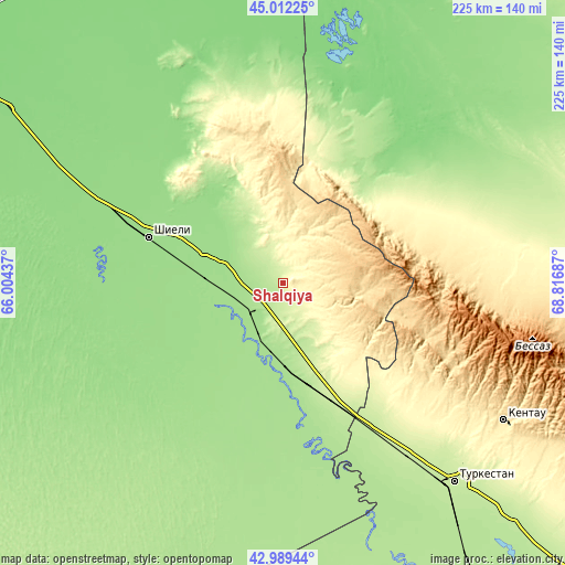 Topographic map of Shalqīya