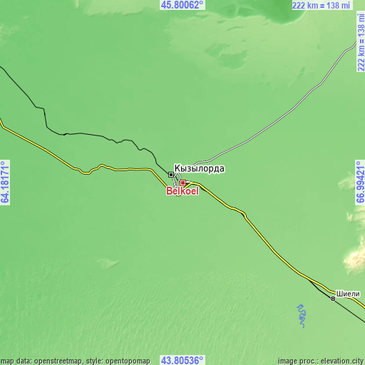 Topographic map of Belköl