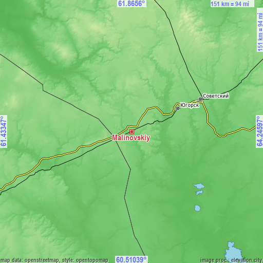 Topographic map of Malinovskiy