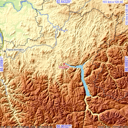 Topographic map of Iogach