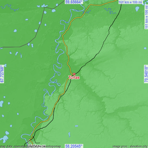 Topographic map of Turtas