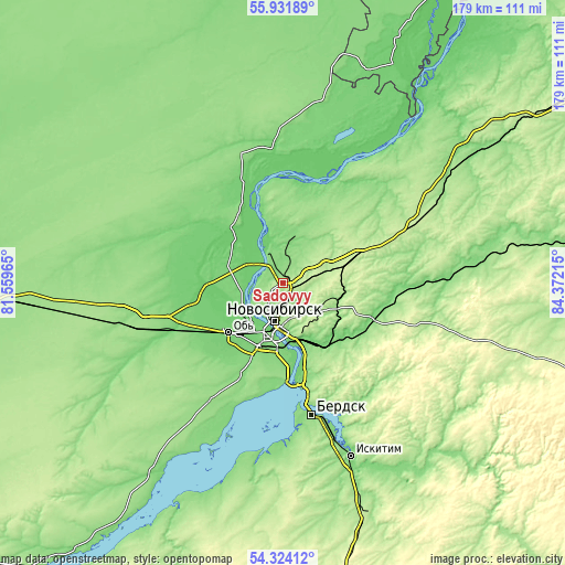 Topographic map of Sadovyy