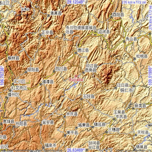 Topographic map of Xujiaba
