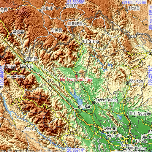 Topographic map of Thị Trấn Vĩnh Tuy