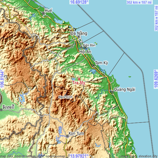 Topographic map of Trà My