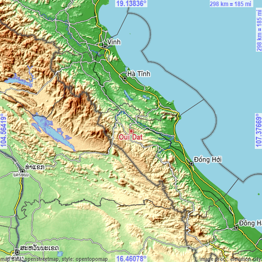 Topographic map of Oui Dat