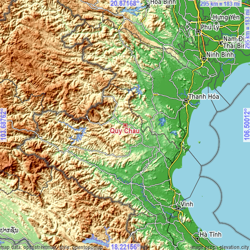 Topographic map of Quỳ Châu