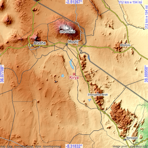 Topographic map of Kirya