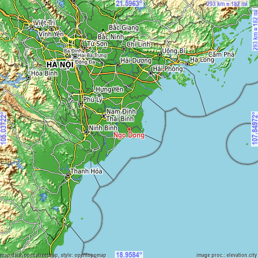 Topographic map of Ngô Đồng