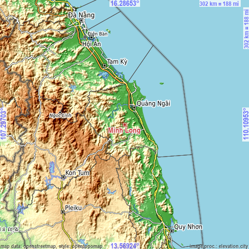 Topographic map of Minh Long