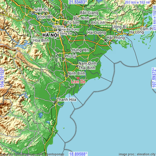 Topographic map of Lien De