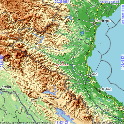 Topographic map of Anh Son