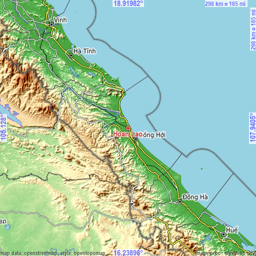 Topographic map of Hoàn Lão