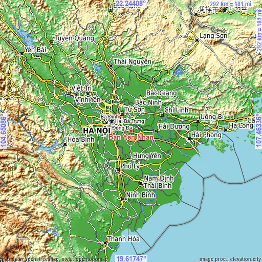 Topographic map of Bẩn Yên Nhân