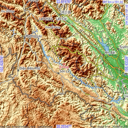 Topographic map of Ít Ong