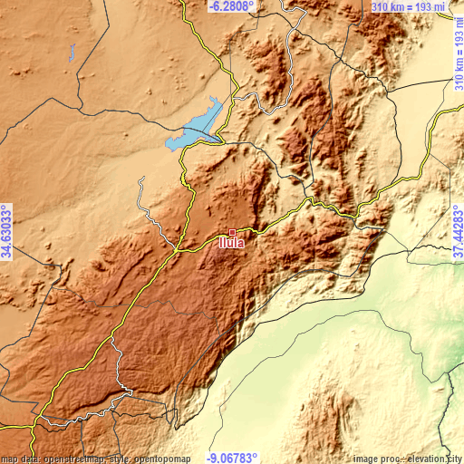 Topographic map of Ilula