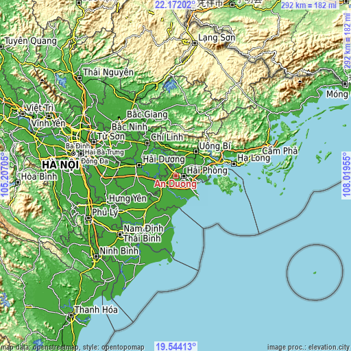 Topographic map of An Dương