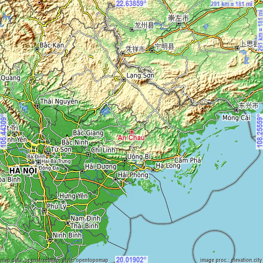 Topographic map of An Châu