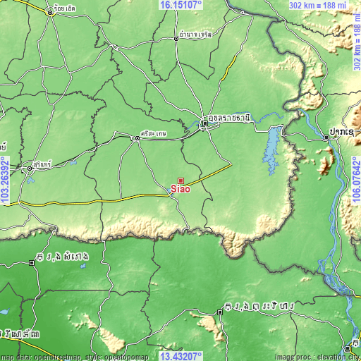 Topographic map of Siao