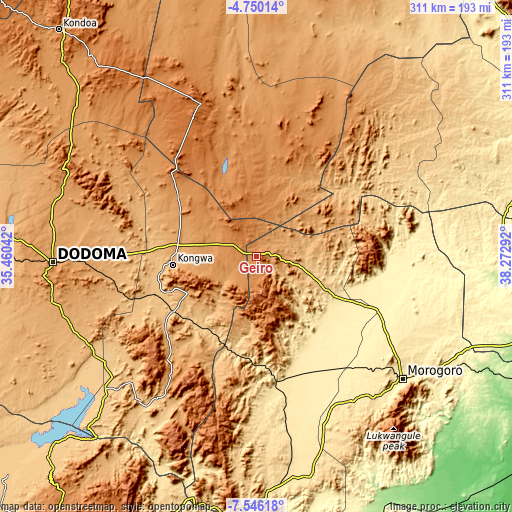 Topographic map of Geiro