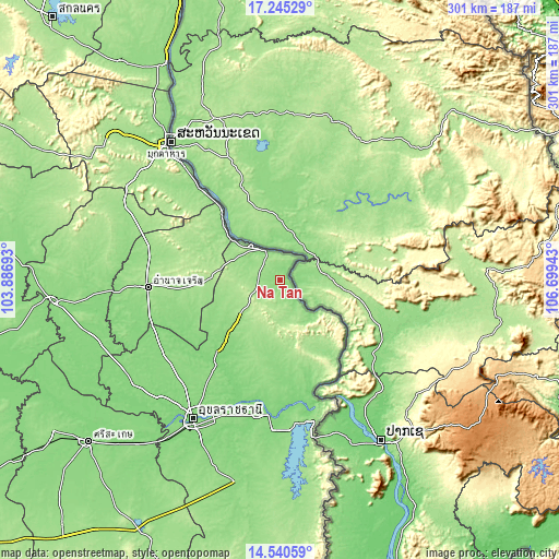 Topographic map of Na Tan