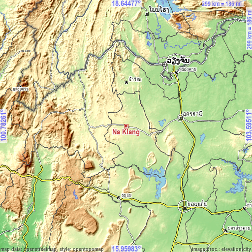 Topographic map of Na Klang