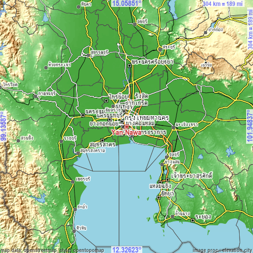 Topographic map of Yan Nawa