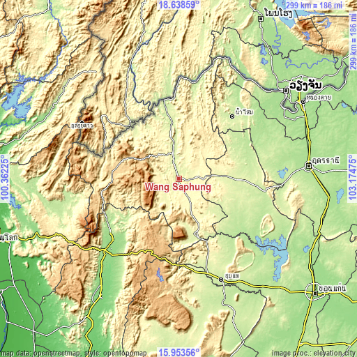 Topographic map of Wang Saphung