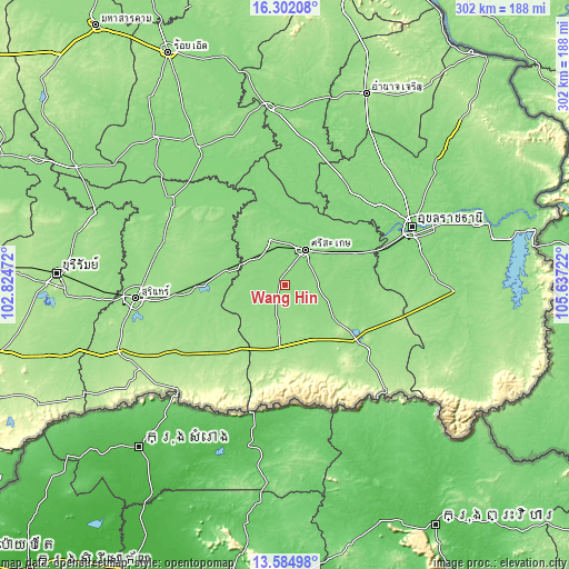 Topographic map of Wang Hin