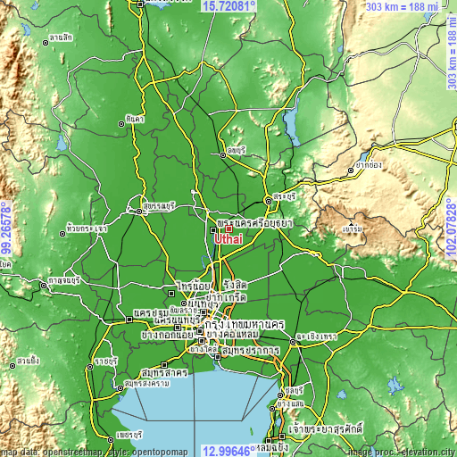 Topographic map of Uthai