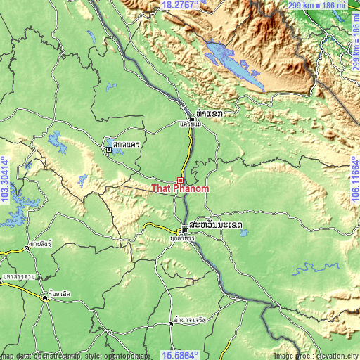 Topographic map of That Phanom