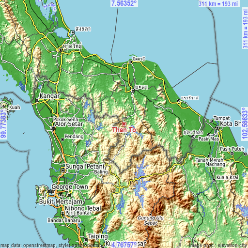 Topographic map of Than To